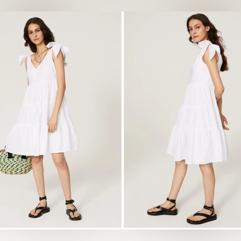 Peter Som 
White Tiered Dress size 10 - Picture 4 of 10
